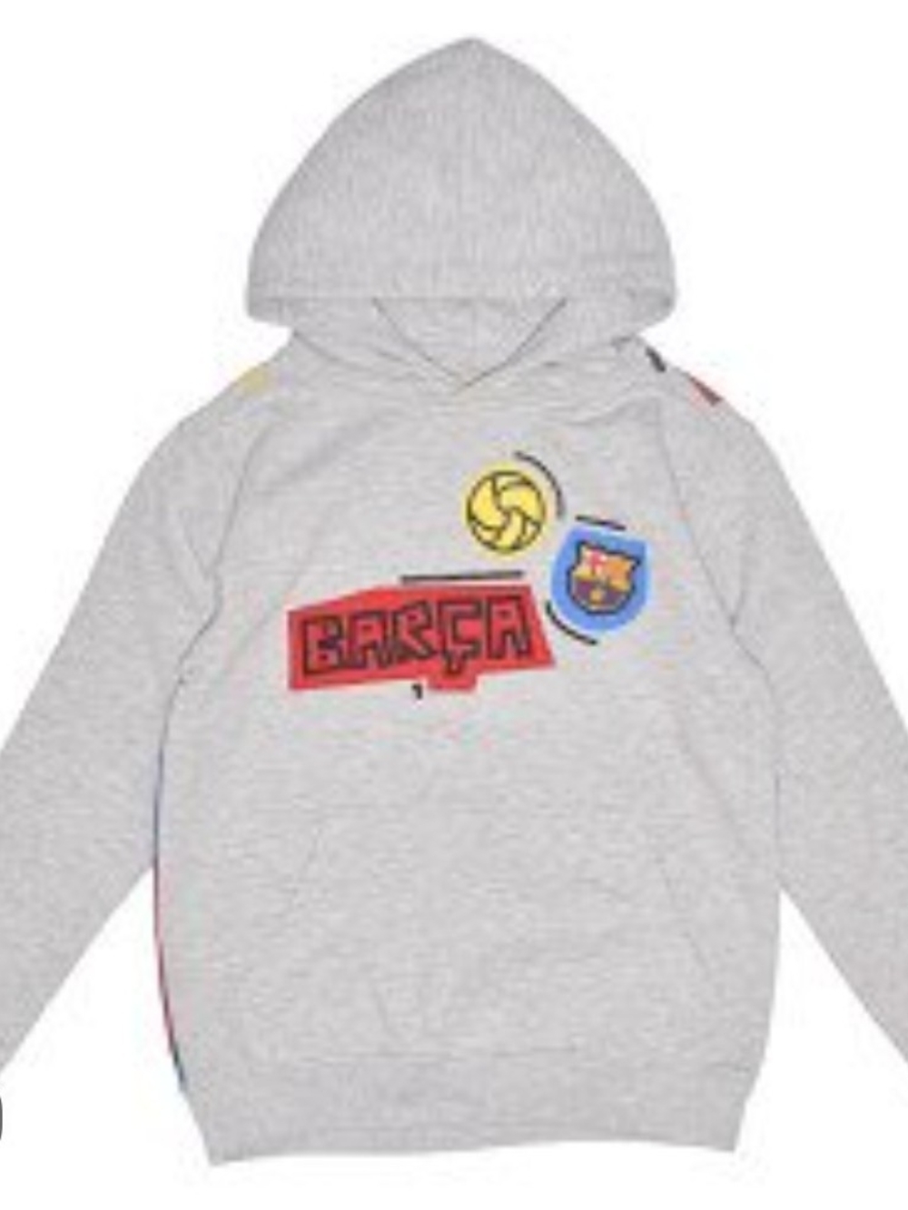 Original  Barcelona Graphic Hooded Sweatshirt - FIFA Soccer Rare- Unisexed S- 14